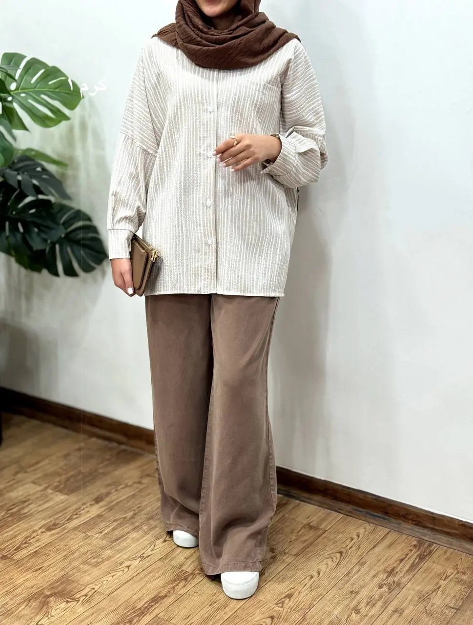 تونیک مانتویی جلو دکمه پاستیلی